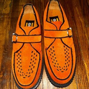 Mens Shoes, GBX Vintage Orange Suede, Size  9.5m , Excellent Condition